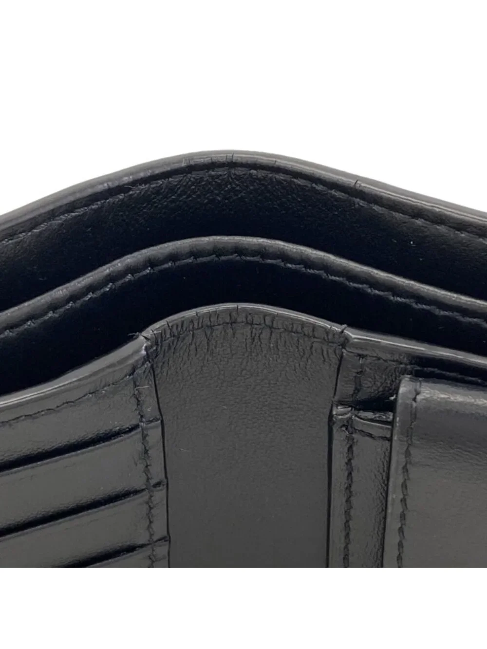 Celine Logo Bifold Wallet Leather